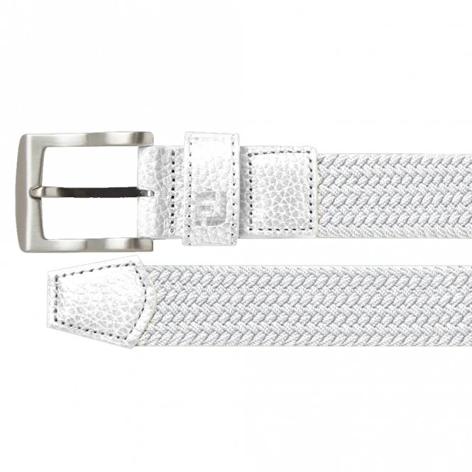 FootJoy  Womens Braided Belt - White