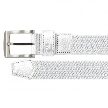 FootJoy Womens Braided Belt - White