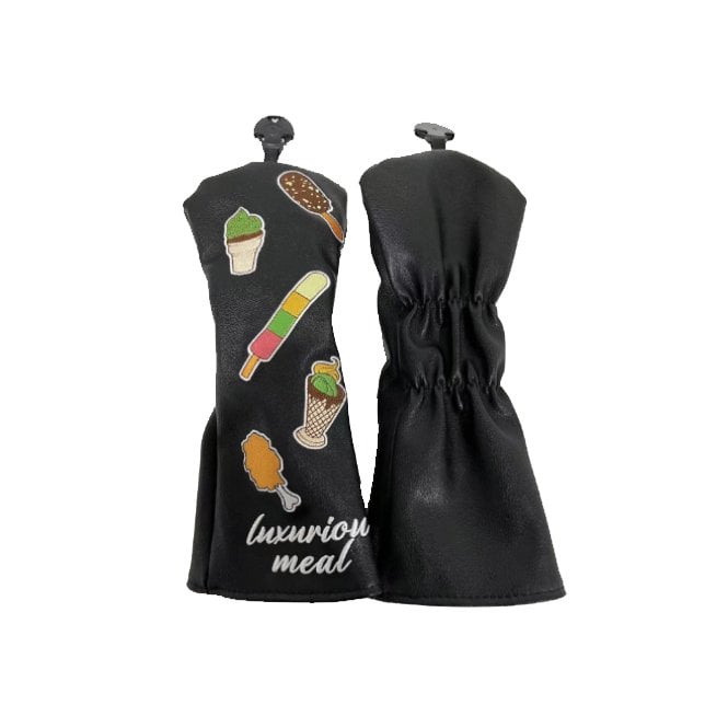 Gamola Golf Black Ice Cream PU Leather Fairway Novelty Headcover