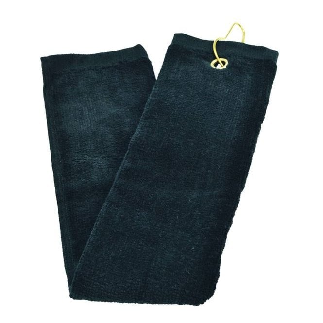 Gamola Golf Black Tri Fold Golf Towel