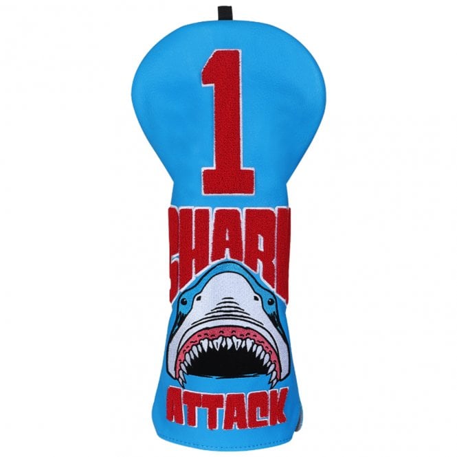 Gamola Golf Blue Shark Attack Chenille Driver Headcover