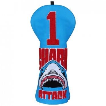 Blue Shark Attack Chenille Driver Headcover