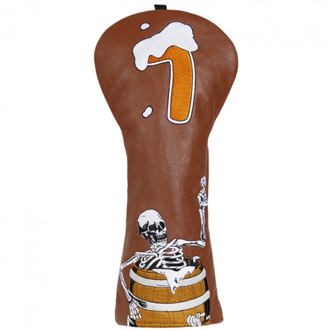 Gamola Golf Brown Skeleton PU Leather Driver Headcover