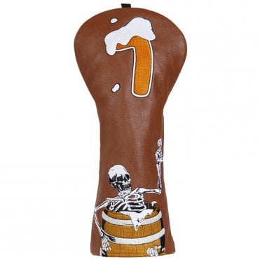 Brown Skeleton PU Leather Driver Headcover