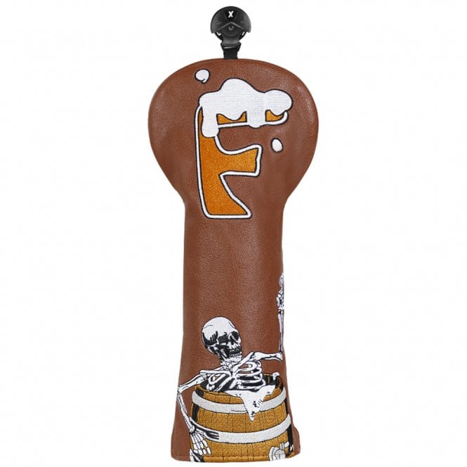 Gamola Golf Brown Skeleton PU Leather Fairway Headcover