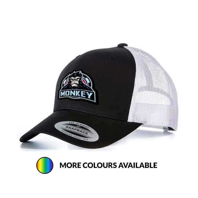 Gamola Golf Flexfit by Yupoong Retro trucker cap with custom personalised Patch