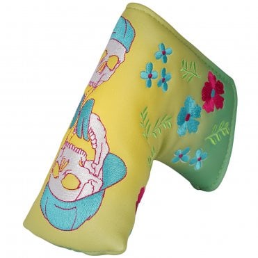 Green Gradient Skull Magnetic Blade Putter Headcover