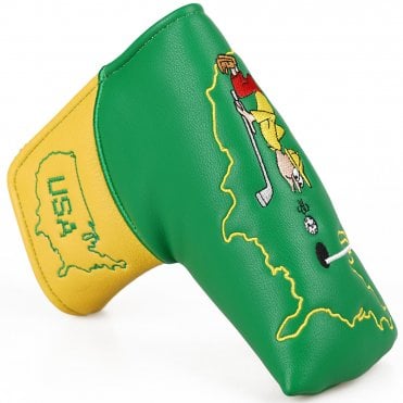 Green & Yellow USA Flag Blade Putter Headcover