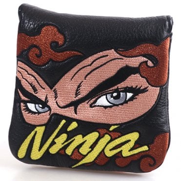 Ninja Face Velcro Spider Mallet Golf Putter Headcover