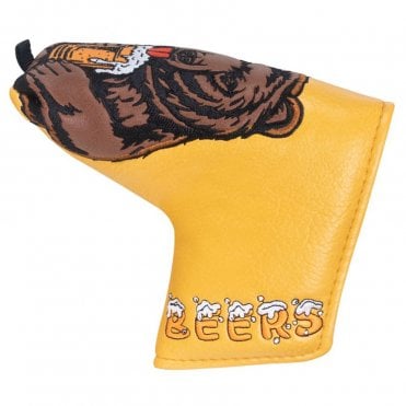 Novelty Brown Bear Drinking Beer Blade Putter Cover