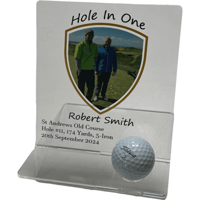 Gamola Golf Personalised Hole in One Acrylic Display Plaque