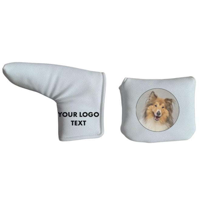 Gamola Golf Personalised Printed WHITE Putter Headcover