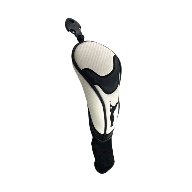 Gamola Golf Premium Leatherette White Rescue Headcover with Sock