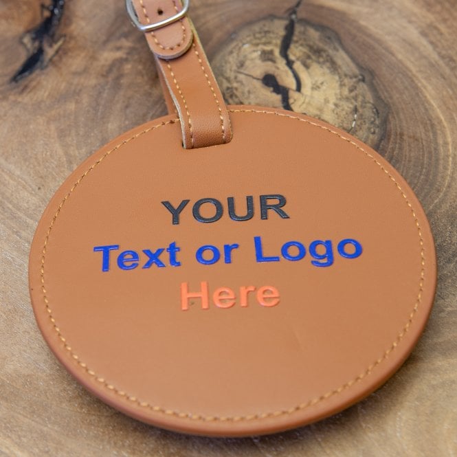 Gamola Golf Pu Leather Bag Tag & Tee Holder - Brown