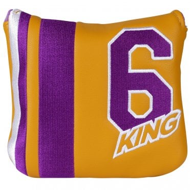 Purple/Yellow Stripe #6 King Velcro Spider Putter Headcover