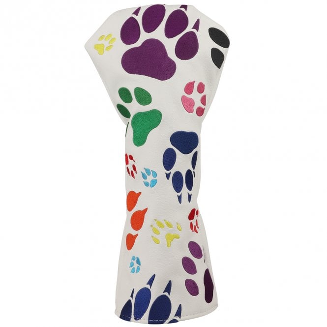 Gamola Golf White Coloured Paws Driver Golf Headcover