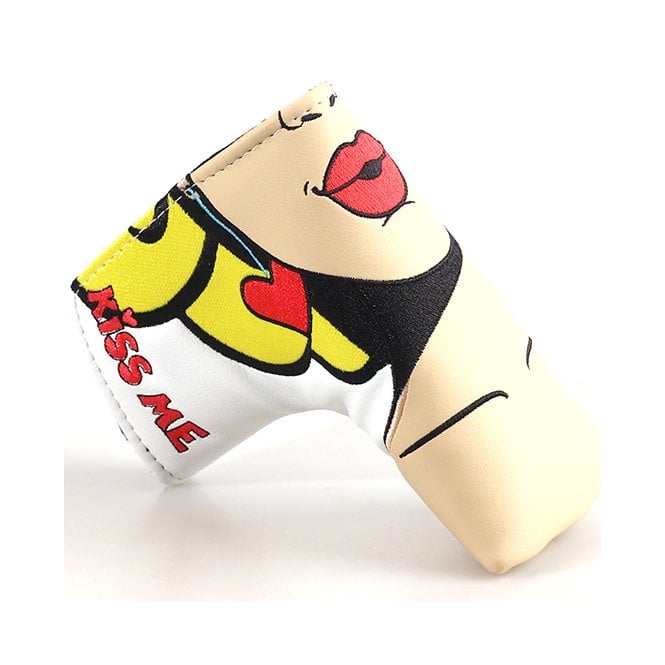 Gamola Golf White Kiss Me Lips Blade Putter Headcover