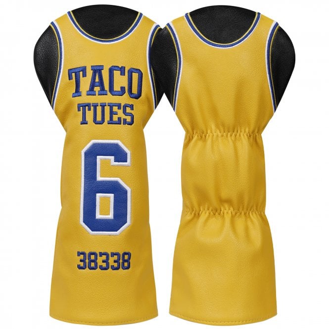 Gamola Golf Yellow Taco Tues Basketball Top #6 Driver Headcover