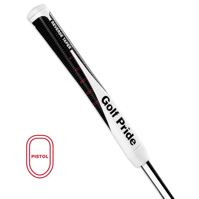 Golf Pride  Reverse Taper Pistol Small Putter Golf Grip White