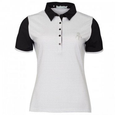 Green Lamb CLIONA PIN DOT POLO BLK-WHT