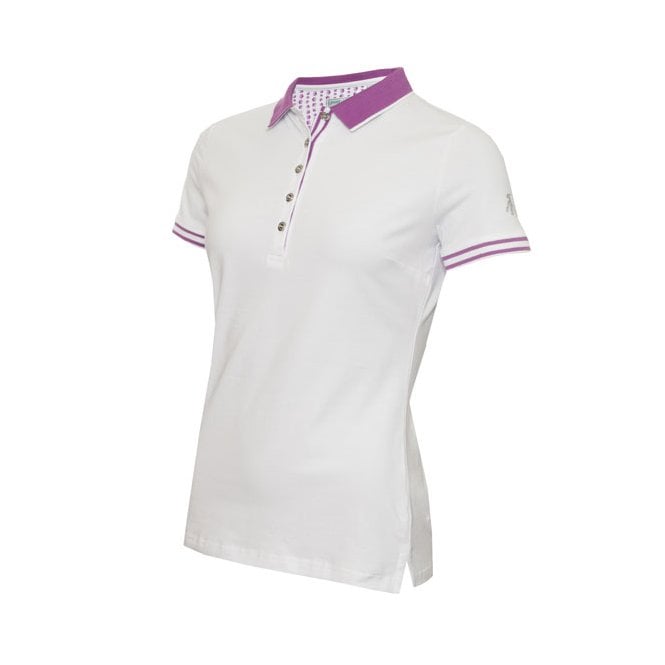 Green Lamb  ELLA CLUB POLO - WHITE/VIOLET