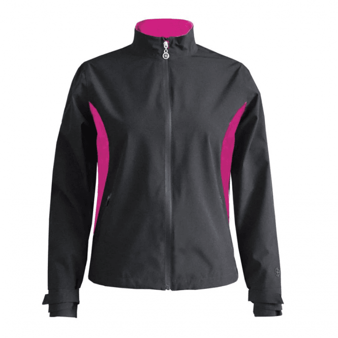 Island Green  Ladies Shower Jacket Taped Seams Black