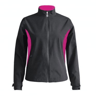 Island Green Ladies Shower Jacket Taped Seams Black