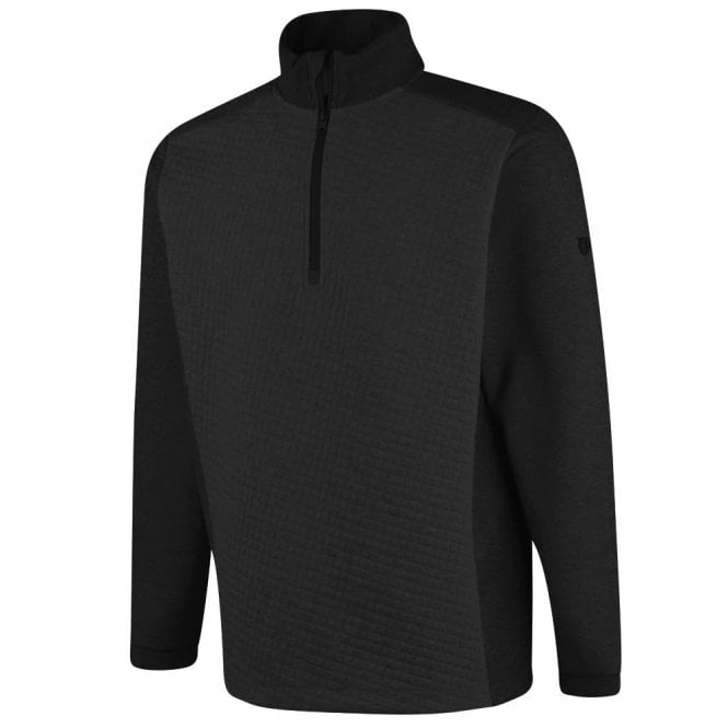 Island Green  MENS TOP LAYER WITH JACQUARD KNIT BLACK
