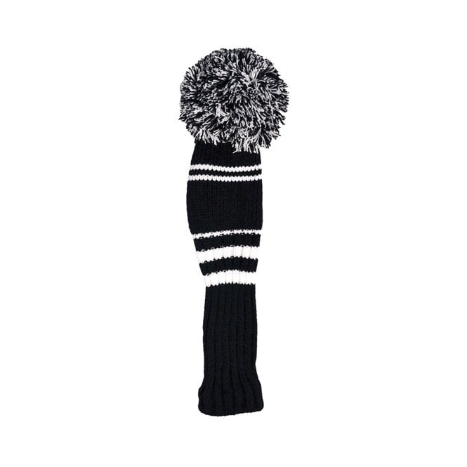 JS International Pom Pom Headcover - Black/White - Driver