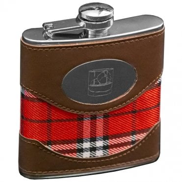 Stainless Steel Tartan Hip Flask