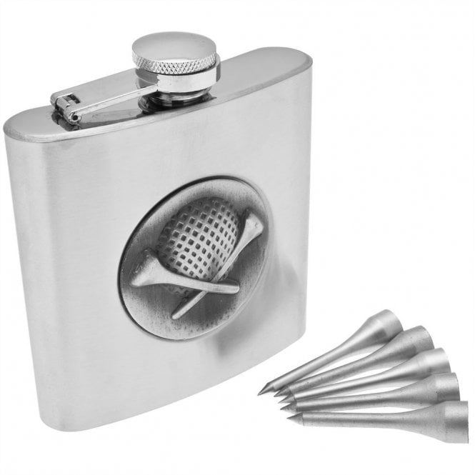 Longridge  Golfers Hip Flask Set