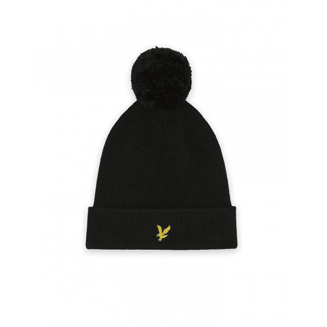 Lyle & Scott Golf Bobble Hat - Jet Black
