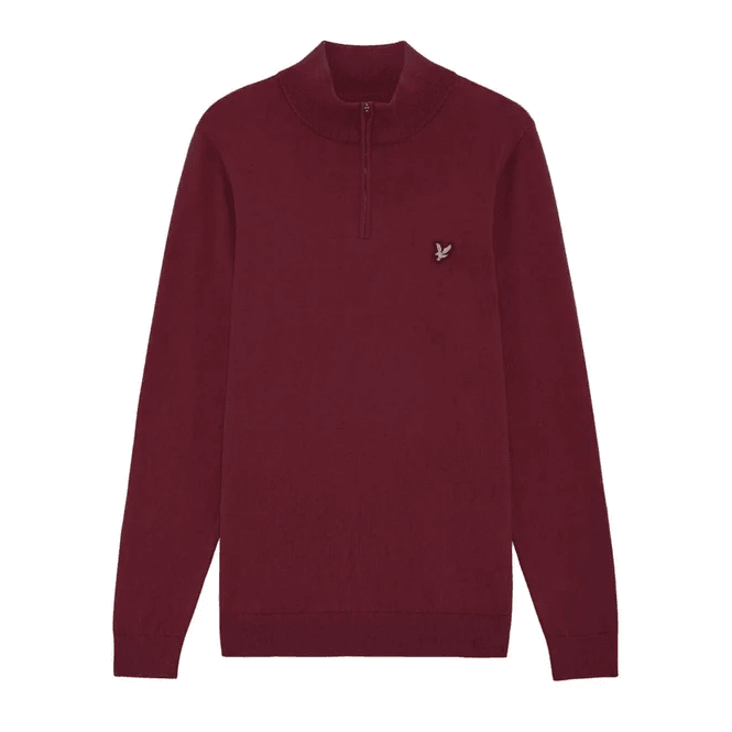 Lyle & Scott Golf Quarter Zip Jumper - Plum