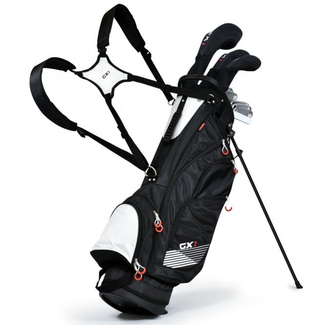 Masters GX1 Mens Steel Clubpack S/Bag - Black/Grey