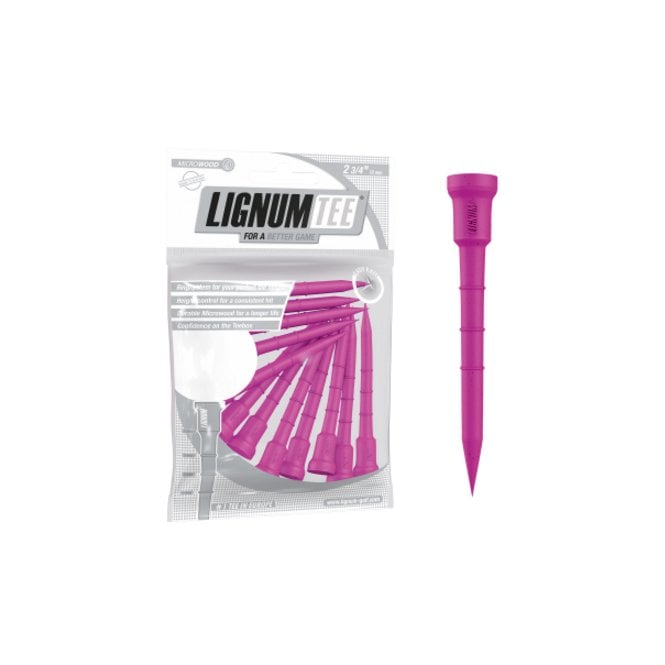 Masters Lignum 2 3/4in Pack 12 Golf Tees - Punch Pink