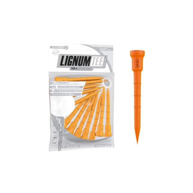 Masters Lignum 2 3/4in Pack 12 Golf Tees - Spinning Orange