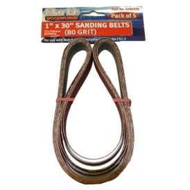 Medium Grit 30'' by 1'' Sanding Belt Pack of 5