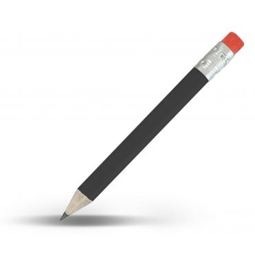 Round Golf Pencils with Eraser Box 144 Black