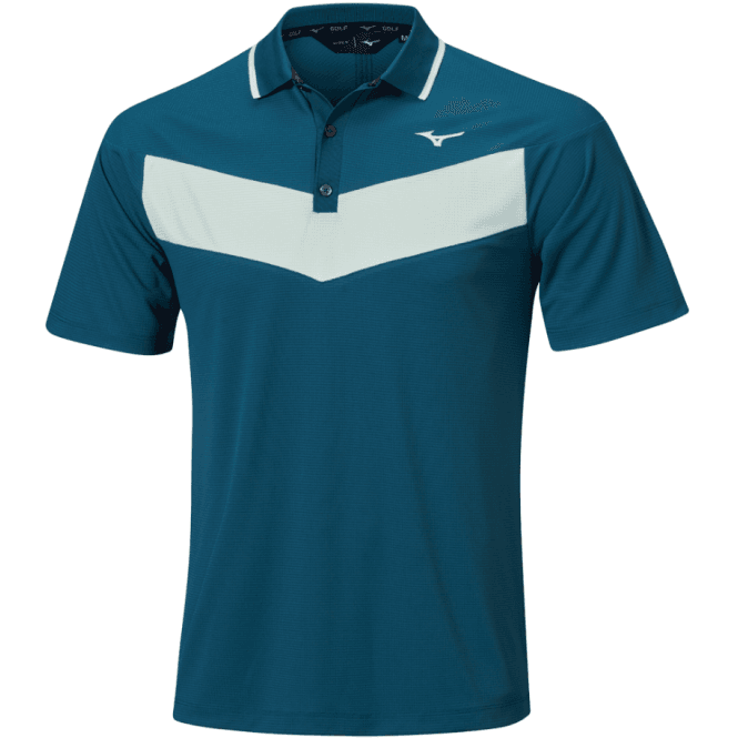 Mizuno  Block Interlock Short Sleeve Polo Sailor Blue