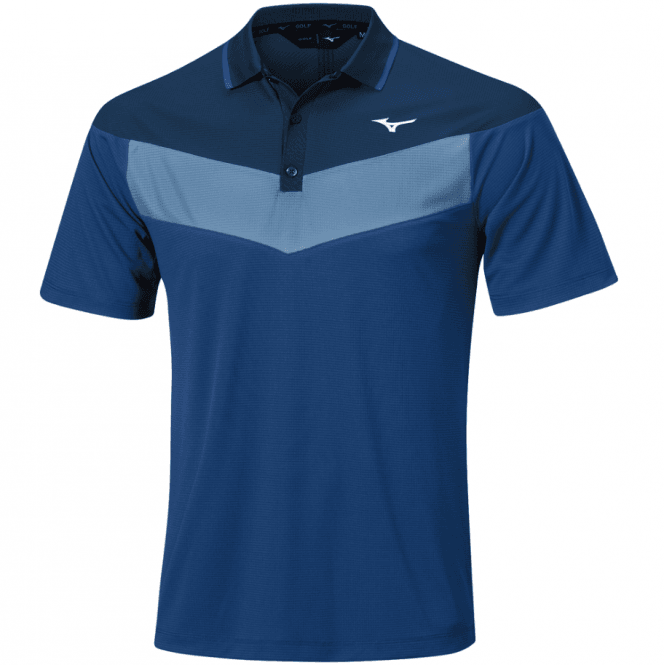 Mizuno  Block Interlock Short Sleeve Polo Surf the Web