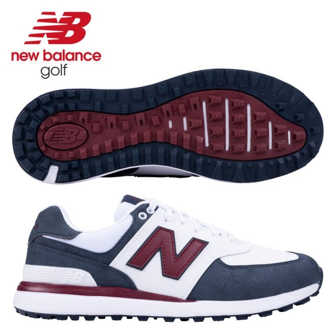 New Balance  574 Greens v2 Blue/White/Red Golf Shoes