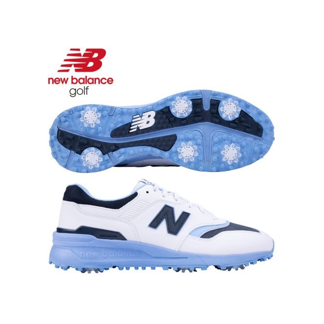 New Balance  997 Golf White/Blue Golf Shoes