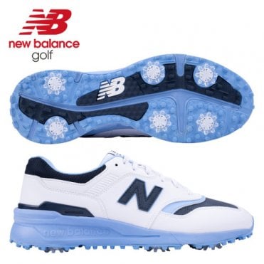 New Balance 997 Golf White/Blue Golf Shoes