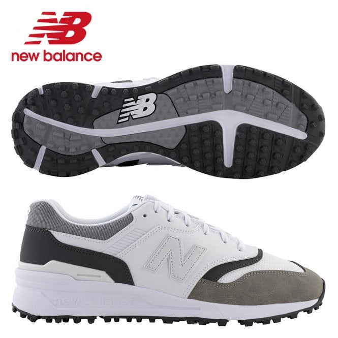 New Balance  997 Light Grey Spikeless Golf Shoes