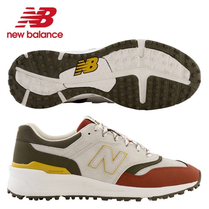 New Balance  997 Olive/Taupe Spikeless Golf Shoes