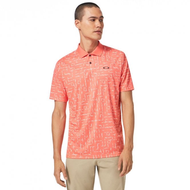 Oakley  DIVISIONAL PRINT POLO - GEOMETRIC GRADIENT SUNSET
