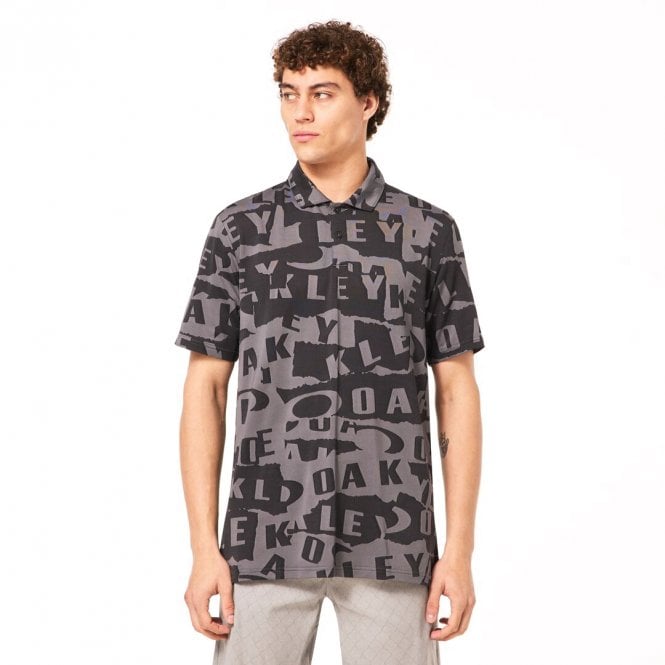 Oakley  Ransom Jacquard Polo - Collage Blackout
