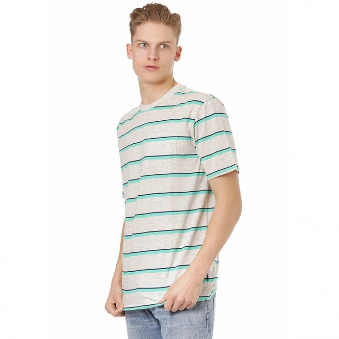 Oakley  STRIPE POCKET TEE T-SHIRT - OATMEAL HEATHER