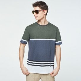 Oakley STRIPED 1975 SS TEE - DARK BRUSH GREY BLOCK