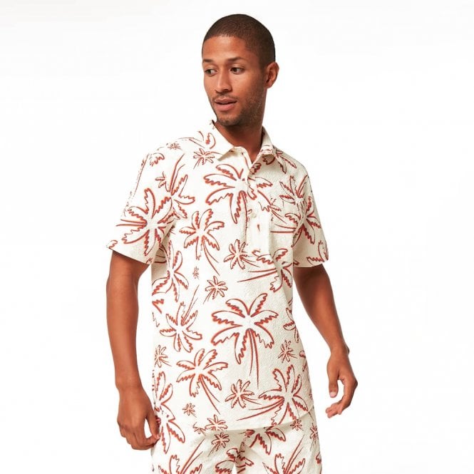 Oakley  Surf Deco Palms Rc Shirt THREE LINES PALMS ARCTIC